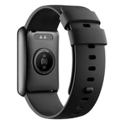 Schermata smartwatch con funzioni salute e notifiche.